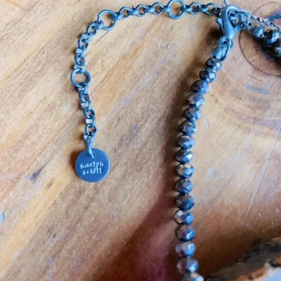 Marlyn Schiff Crystal Beaded Necklace with Pave Stone Charm - Picture 5 of 6